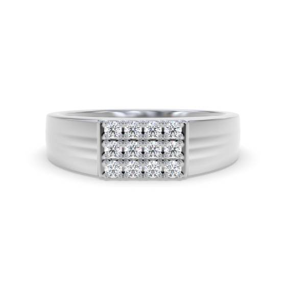 5mm Mens Round Diamond Ring