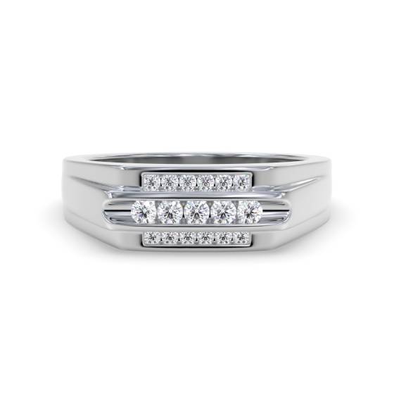 5mm Mens Round Diamond Ring