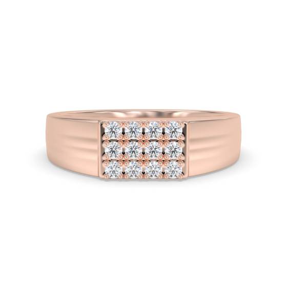 5mm Mens Round Diamond Ring