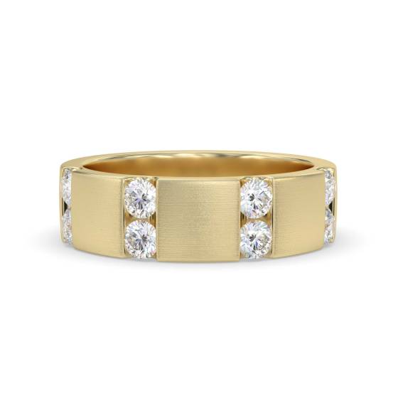 6mm Mens Round Diamond Ring