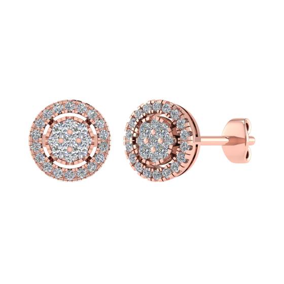 0.35ct VS/G-H Round Diamond Set Cluster Earrings