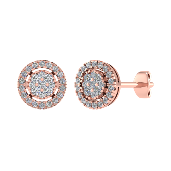 0.35ct VS/G-H Round Diamond Set Cluster Earrings