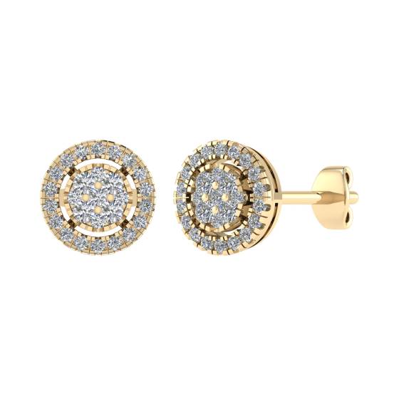 0.35ct VS/G-H Round Diamond Set Cluster Earrings