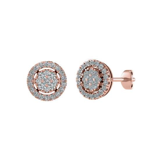 0.50ct VS/G-H Round Diamond Set Cluster Earrings