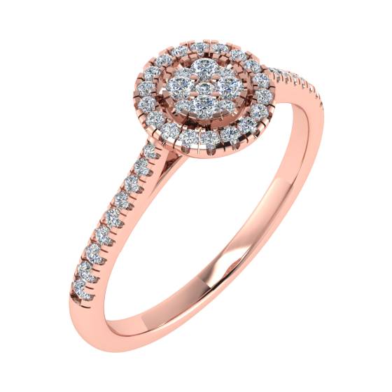 0.20ct VS/G-H Round Diamond Set Cluster Ring