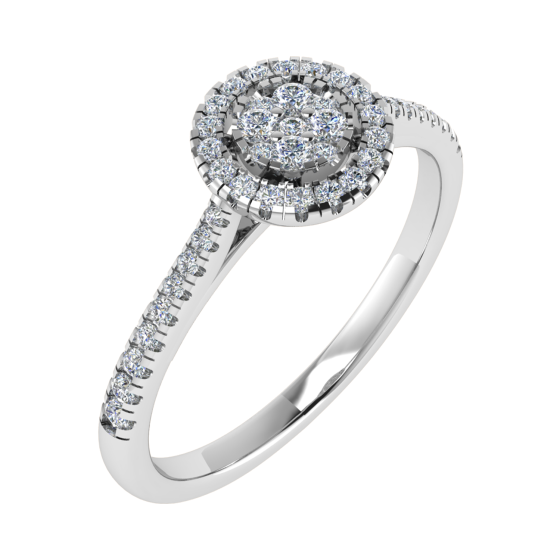 0.20ct VS/G-H Round Diamond Set Cluster Ring