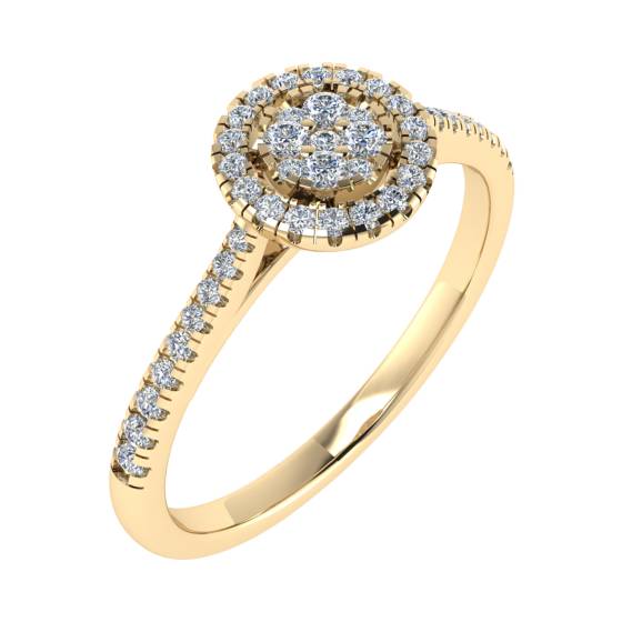 0.20ct VS/G-H Round Diamond Set Cluster Ring