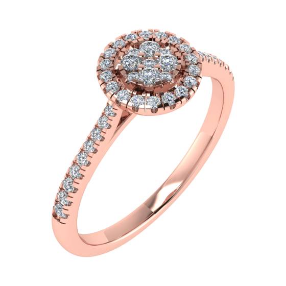 0.25ct VS/G-H Round Diamond Set Cluster Ring