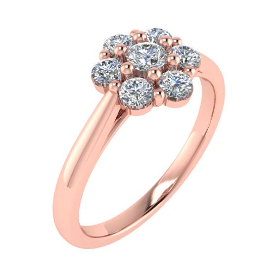0.50ct VS/G-H Round Diamond Set Cluster Ring