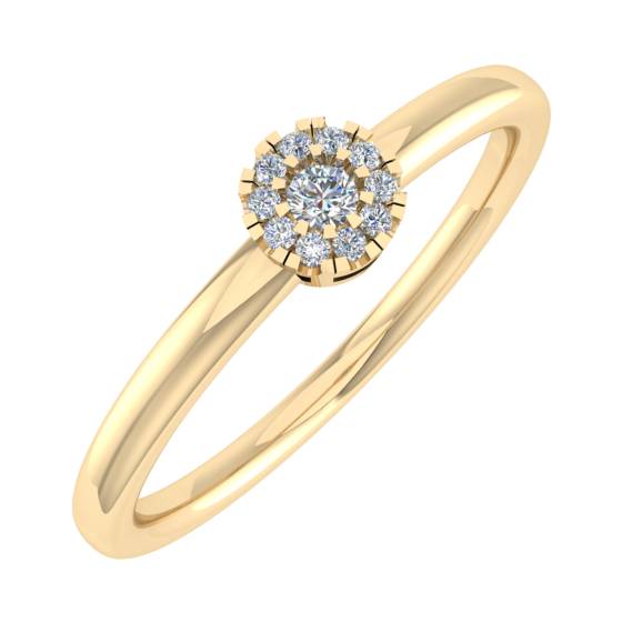 0.05ct VS/G-H Round Diamond Set Cluster Ring