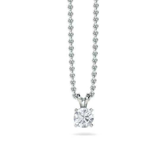 Traditional Round Diamond Pendant