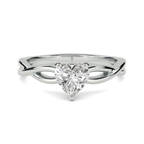 Infinity Love Swirl Heart Diamond Engagement Ring