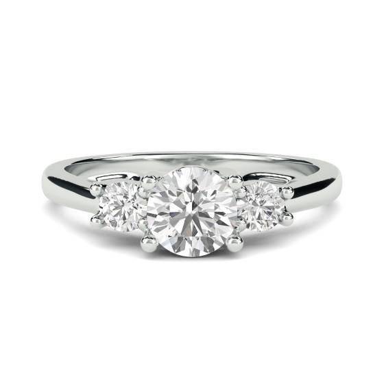 Unique Round Diamond Trilogy Ring