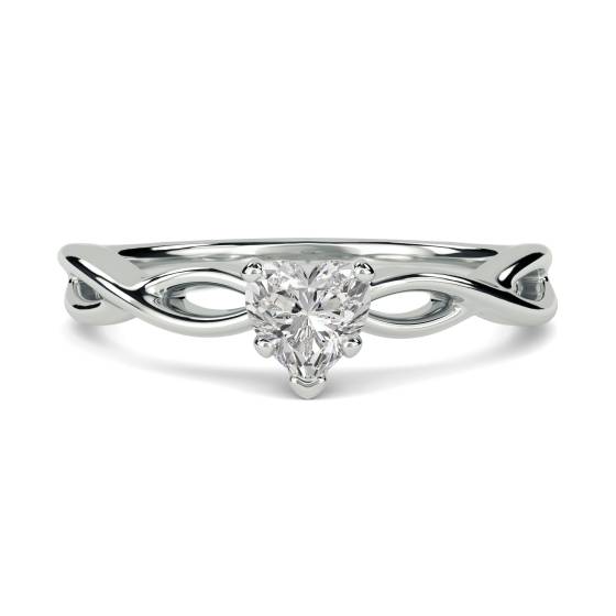 Infinity Love Swirl Heart Diamond Engagement Ring