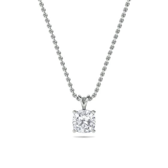 0.20 SI/G-H Modern Cushion Diamond Solitaire Pendant
