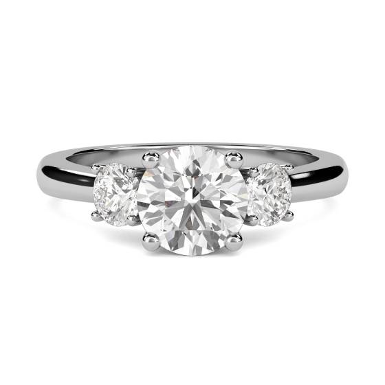 Unique 3 Stone Diamond Ring