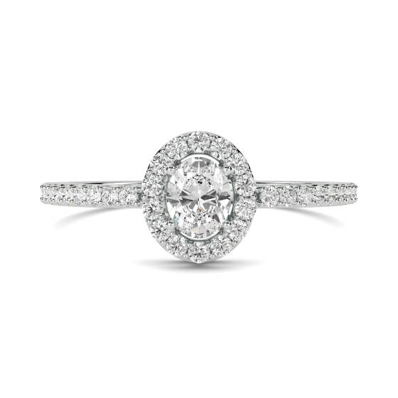 Oval Shoulder Set Ring With Matching Band