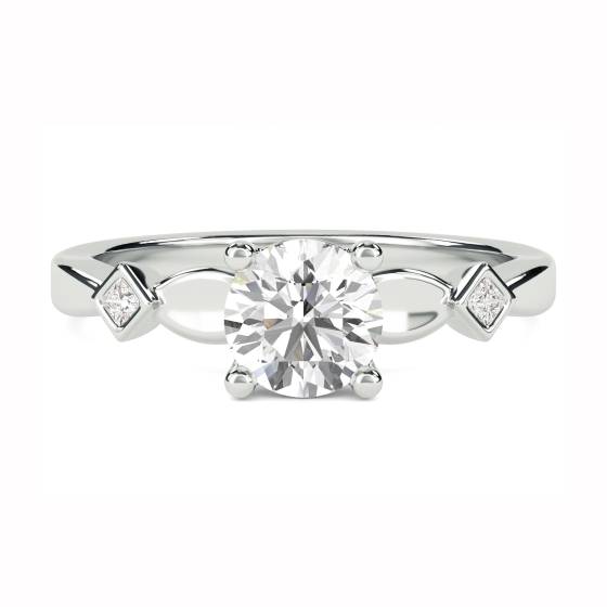 Round and Princess Diamond Designer Ring