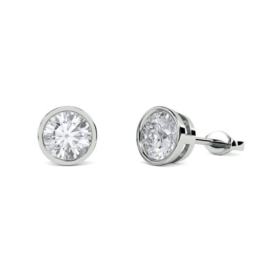 Modern Round Diamond Designer Earrings