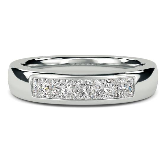 5 Stone Princess Diamond Half Eternity Ring