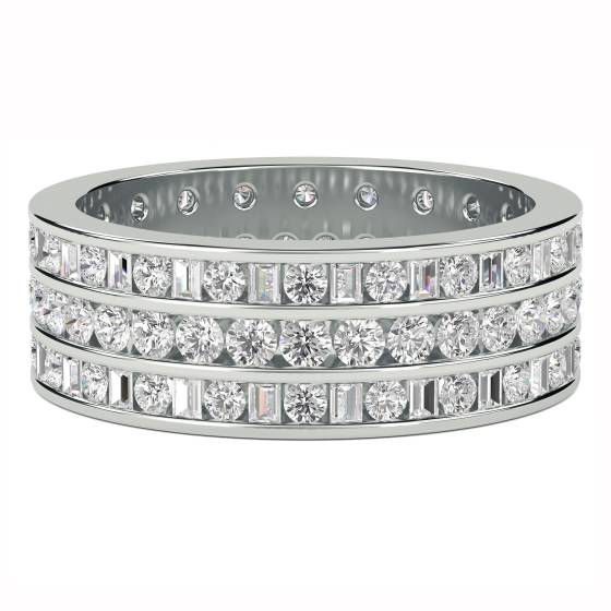 2.00ct Triple Row Diamond Full Eternity and Dress Ring