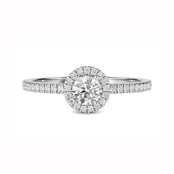 Petite Round Diamond Halo Ring
