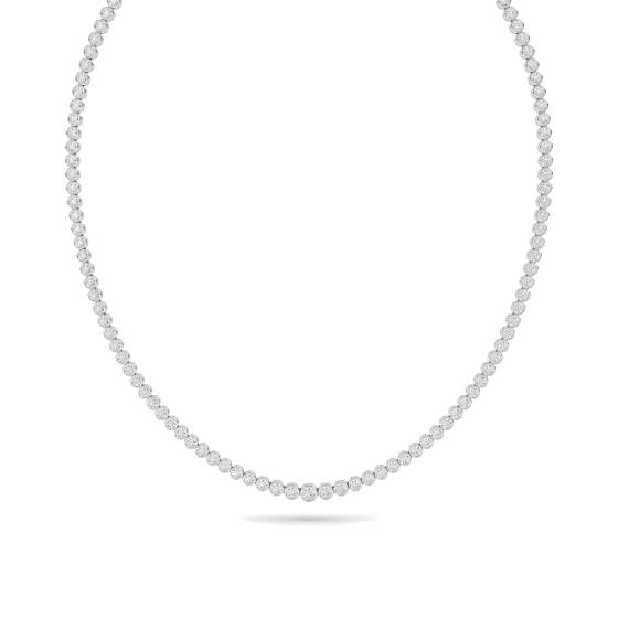 Bezel Set Tennis Necklace