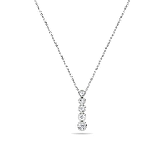 Classic Round Diamond Journey Pendant