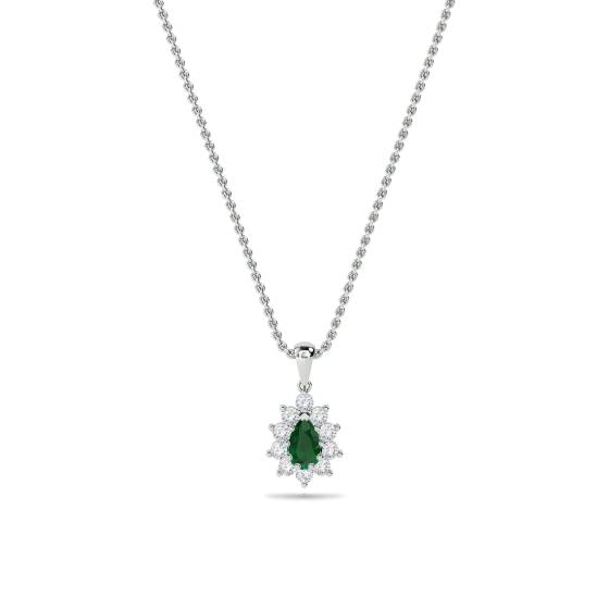 Emerald and Diamond Pendant