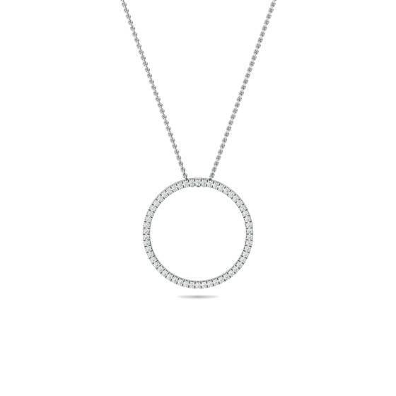 0.50ct Pave Set Round Diamond Designer Pendant