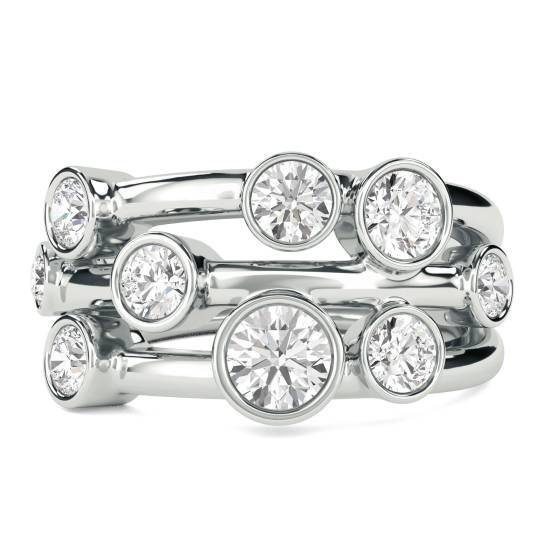 1.50ct Round Diamond Bezel Set Dress Ring