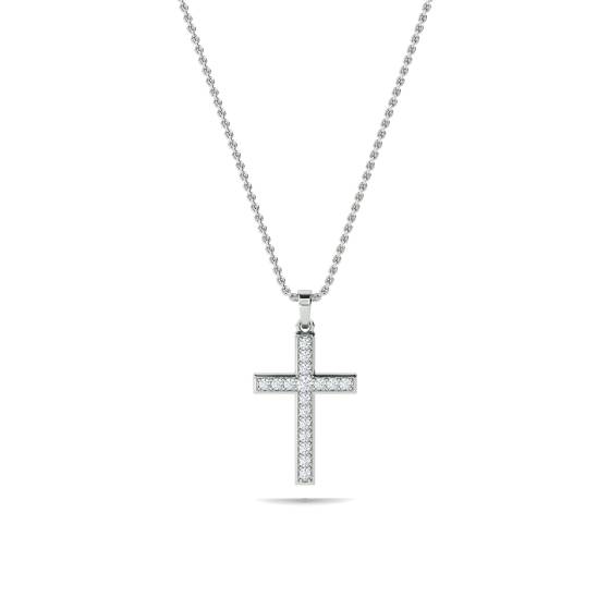 0.50ct Classic Round Diamond Cross Pendant