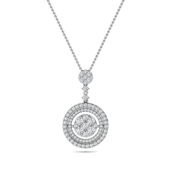Movable Round Diamond Designer Pendant