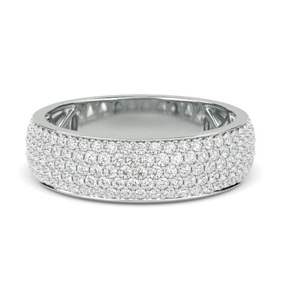 1.00ct Elegant Round Diamond Multi Row Dress Ring