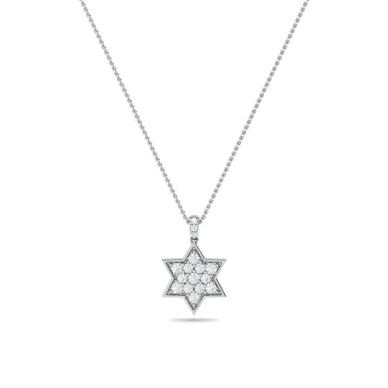 Cluster Star Round Diamond Designer Pendant