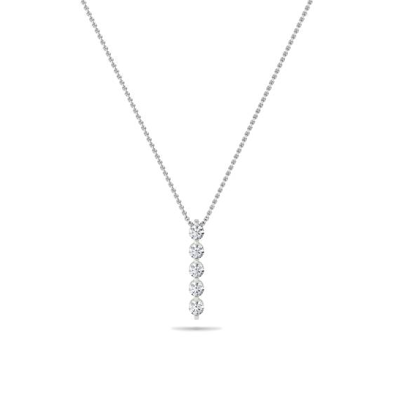 Round Diamond 5 Stone Pendant