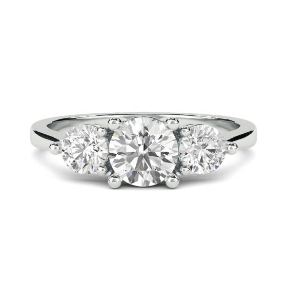 Classic Round Diamond Trilogy Ring