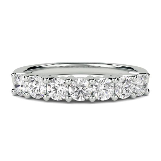 0.25 SI/G-H 7 Stone Round Diamond Half Eternity Ring