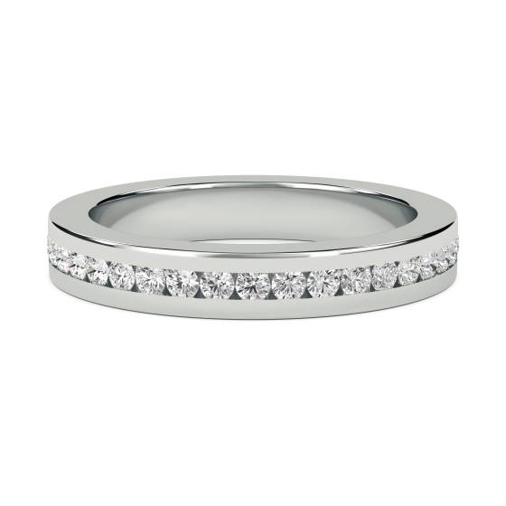 1.00ct VS/F-G Round Natural Diamond Eternity Ring