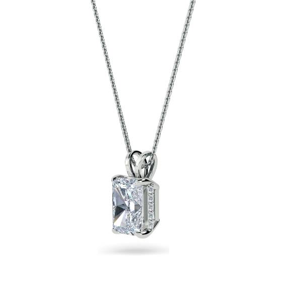 Radiant Diamond Halo Pendant