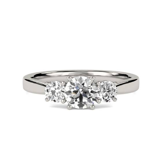 Crossover Round Diamond Trilogy Ring