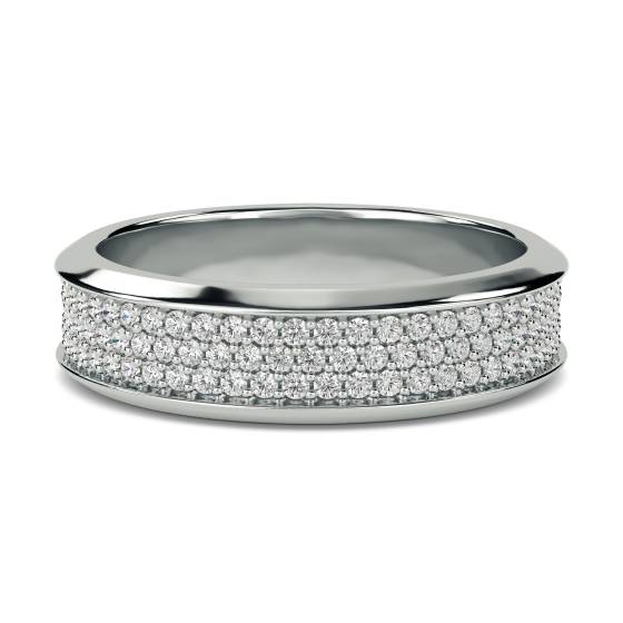 Three Row Round Diamond Full Eternity Ring