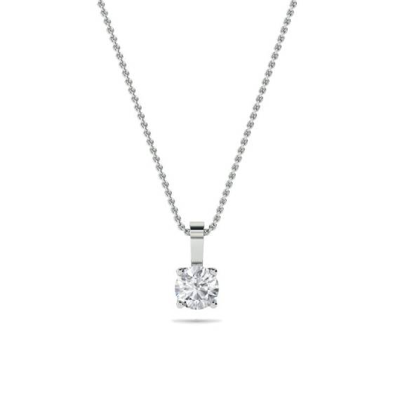 1.00ct I1/F Round Natural Diamond Pendant