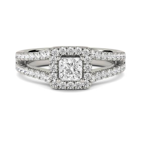 Diamond Shoulder Set Ring With Matching Band