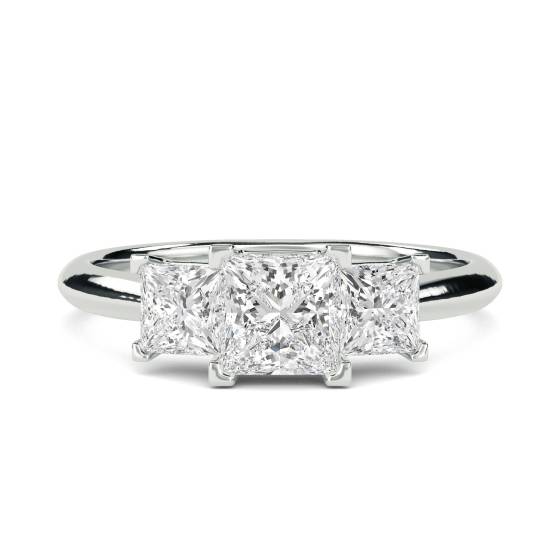 Classic Princess Diamond Trilogy Ring