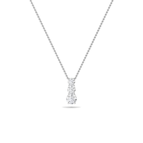 Graduated Round Diamond Trilogy Pendant