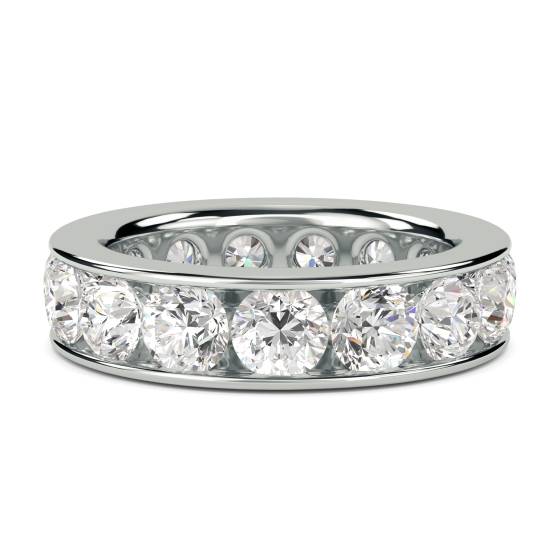 Channel Set 5.5mm Round Eternity Diamond Ring