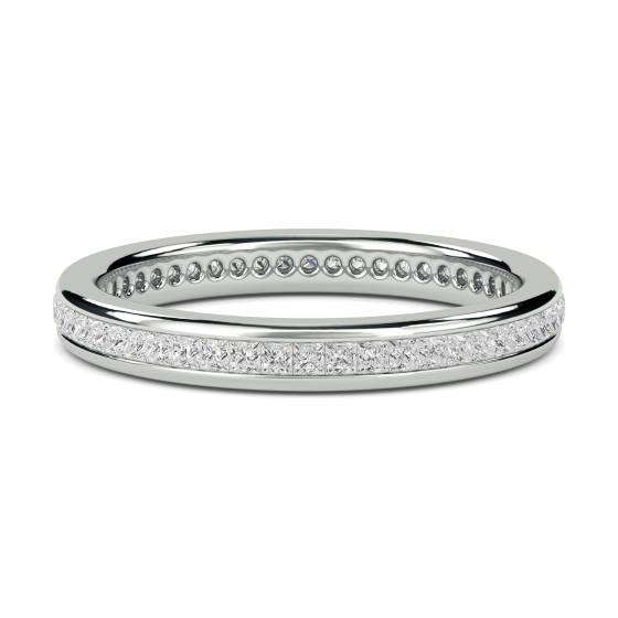 0.50ct VS/E-F Princess Natural Diamond Eternity Ring