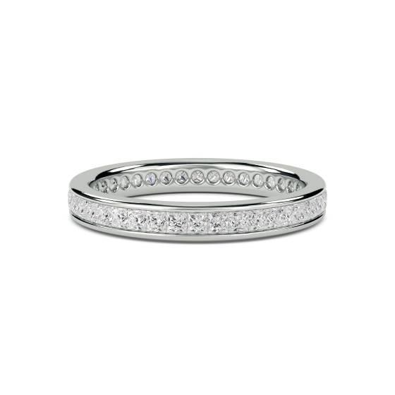3mm Elegant Princess Diamond Full Eternity Ring