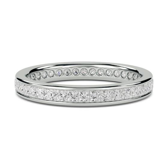 3mm Elegant Princess Diamond Full Eternity Ring